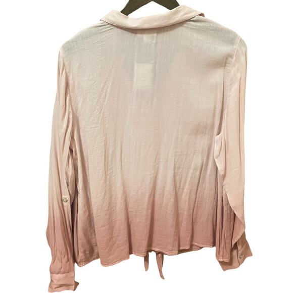 NWT J.Jill Dip Dyed Button Down Blouse - Picture 2 of 5